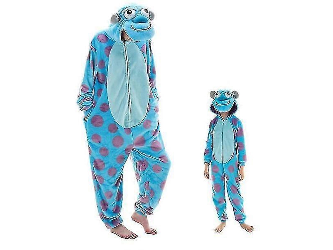 Pijama Macio De Halloween E Natal Macacão De Dormir Cosplay-125cm-sulley1