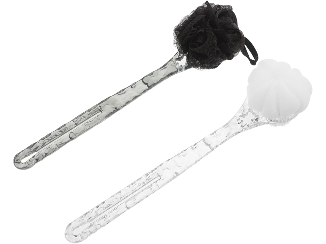 Lurelia Kit De 2 Buchas Vegetais De Banho De Cuidado Corporal, Cabo Longo, Dupla Face E Pega Ergonómica