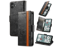 Capa De Celular Caseneo Com Fivela Magnética Dupla E Revestimento Em Couro, Sem Custo Adicional, Modelo Cmf Phone 1.