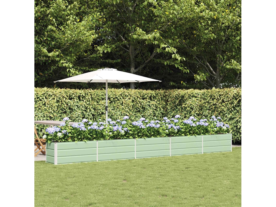 Vidaxl Floreira Verde Pastel 480 X 50 X 45 Cm Aço Galvanizado