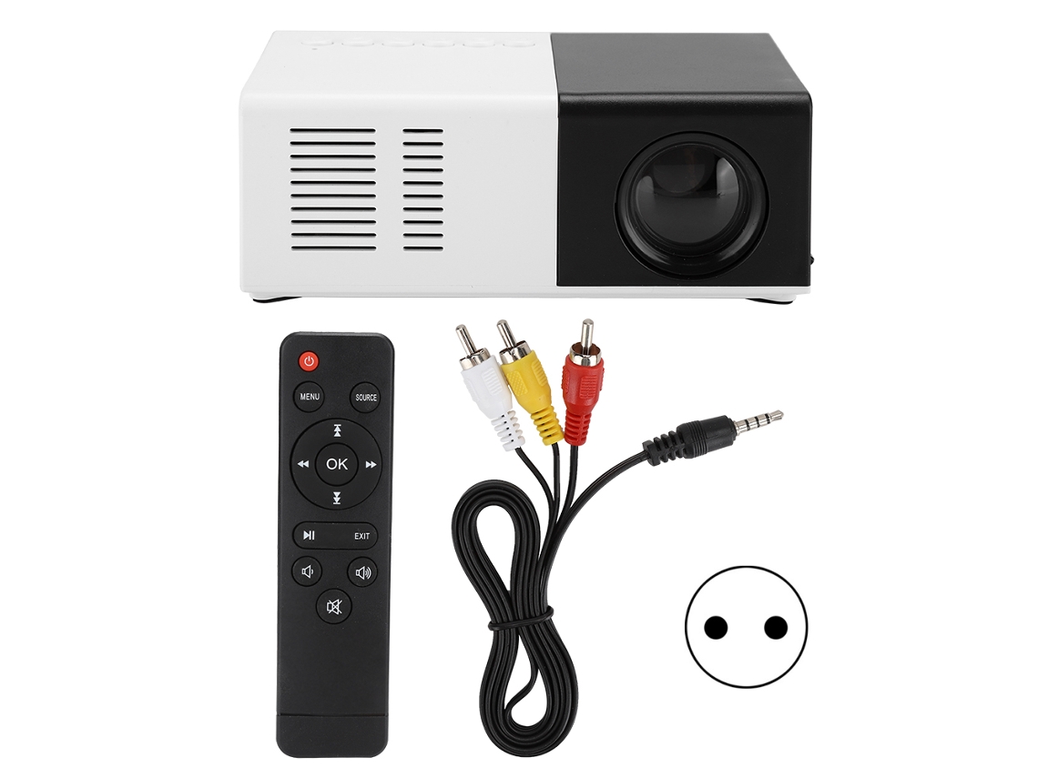 Projetor Led Mini Portátil 1080p Com Tela Lcd De 2,0 Polegadas, Usb Hdmi E Orifícios De Resfriamento