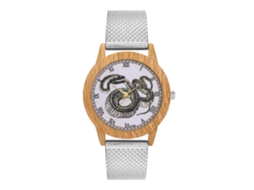 Reloj De Moda Para Hombre Y Mujer Con Correa De Malla Y Números Romanos Cuarzo Plata