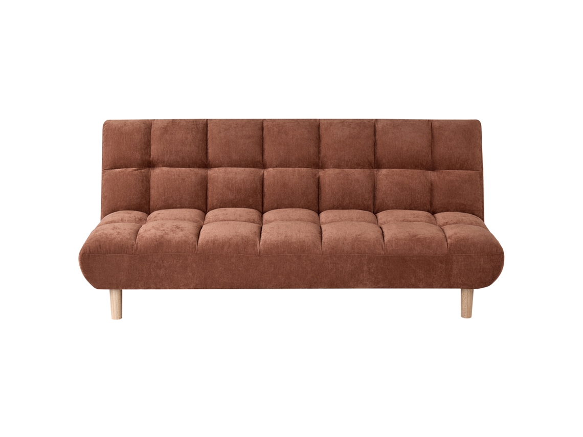 Sofá Cama Beliani Risor De Tela Marrón 190x90x83