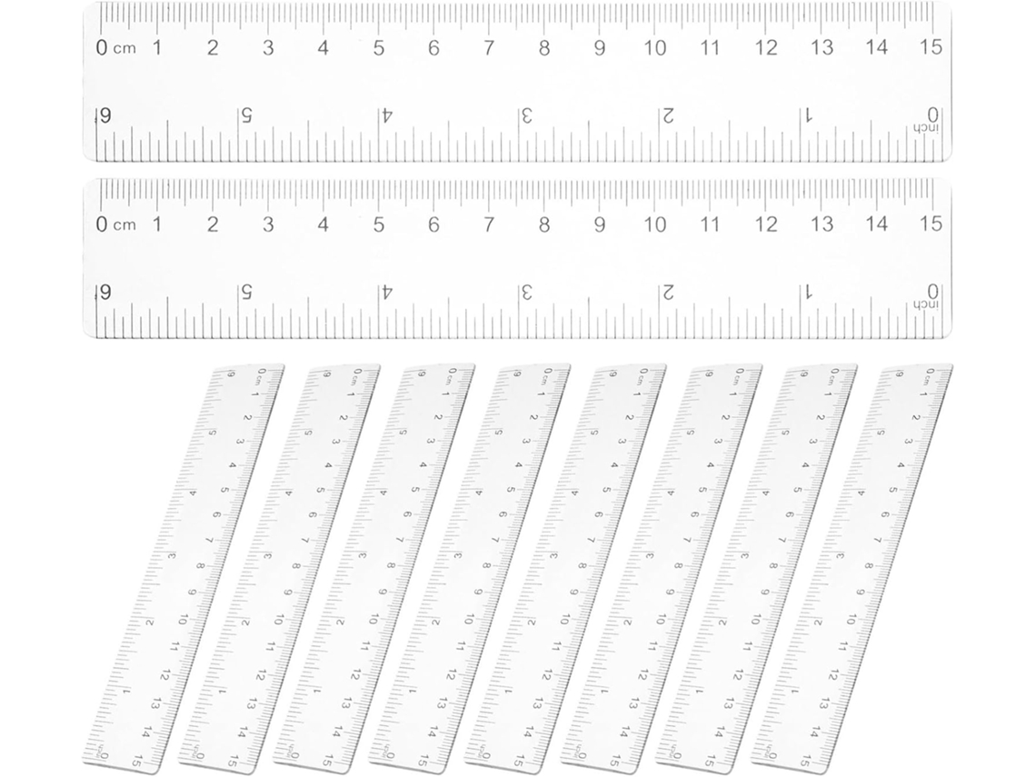 Réguas Transparentes Para Desenho E Corte Aboofan, Conjunto De 10,