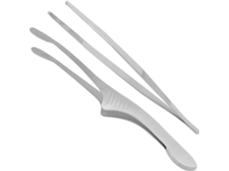 Pinças De Aço Inoxidável Leves 2 Unidades Para Churrasco, Com Alças Práticas Para Churrascos E Eventos De Buffet, Hotéis
