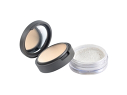 Pó compacto corretivo para o rosto, White Pearl 1, minerais naturais, não irritante, respirável e de longa duração.