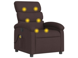 Massage Recliner Chair, Massage Recliner Chairs Vidaxl Marrom Tecido
