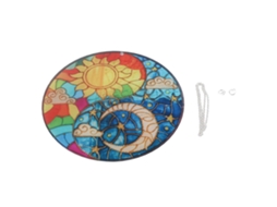 Anhänge Decorativo Lua e Sol Colorido Presente Yin yang