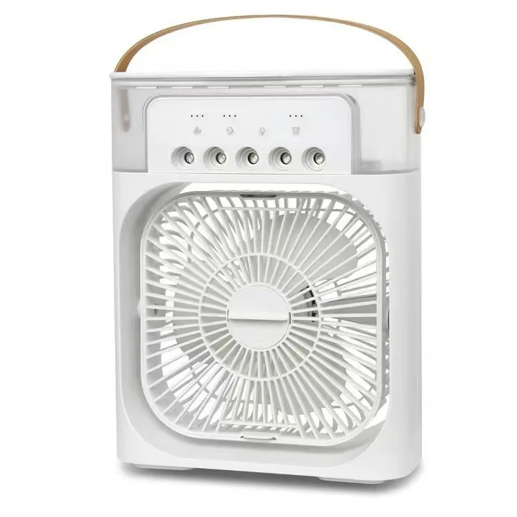 (branco) Ventilador/ar-condicionado/refrigerador De Ar Portátil Para Casa/luz Noturna De Led Refrescante E Revigorante