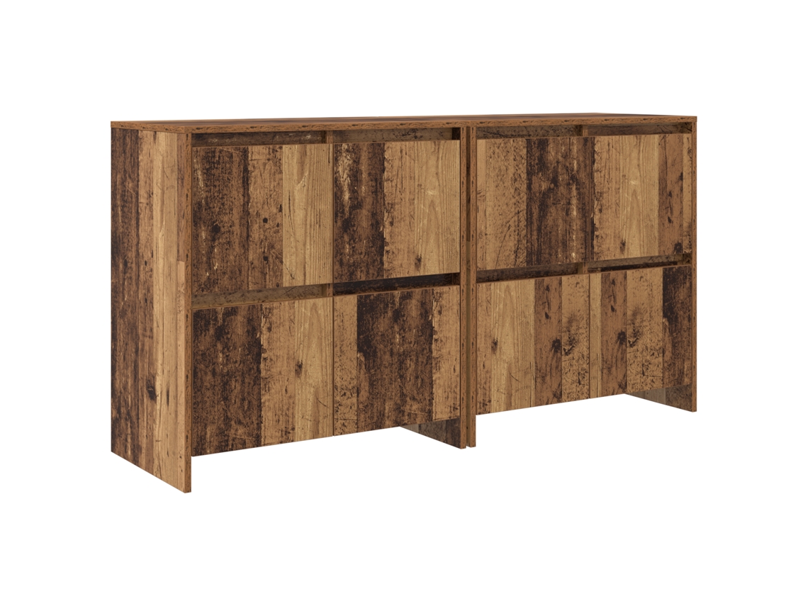 Conjunto 2 Unidade De Armazenamento Vidaxl Castanho Derivados De Madeira (70 X 41 X 75 Cm)