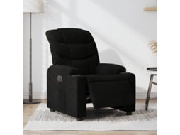 Vidaxl Poltrona Elétrica Reclinável Tecido Preto