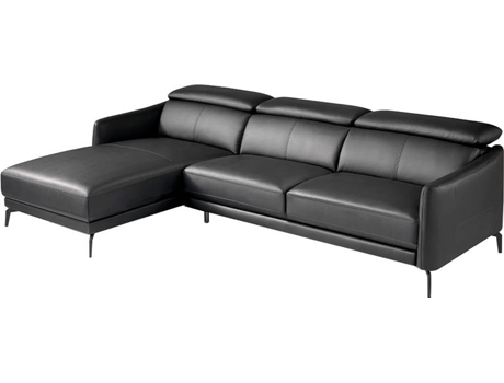 Sofá ANGEL CERDÁ S.L. 6040 (Preto - Madeira, Poliuretano - 283 x 194 x  75/94 cm)