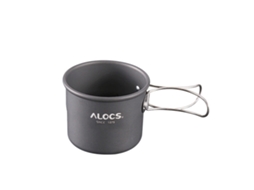 Caneca Portátil de Alumínio para Camping com Alça Plegável