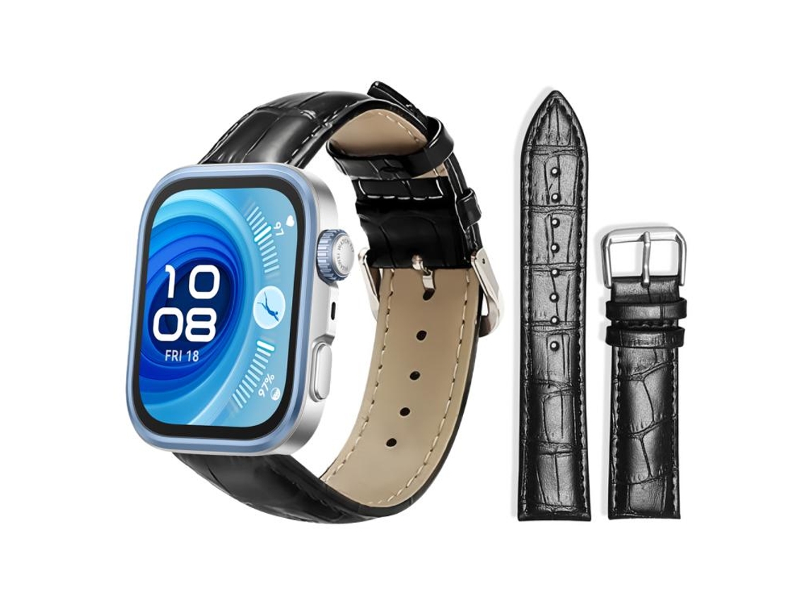 Bracelete para Huawei Band 10 / 9 / 8 Couro com Fivela de Pino e Textura de Bambu Marrom Claro XIAOMOYU (14mm)