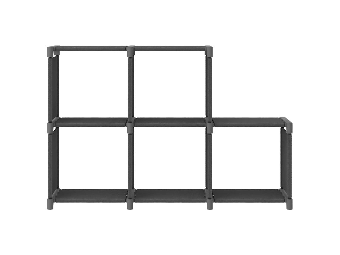 Unidade de Prateleiras 5 Cubos 103x30x72,5 Cm Tecido Cinzento MAISON EXCLUSIVE