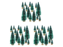 Conjunto De 102 Miniaturas De Pinheiros Com Neve E Geada Para Decoração De Mesa, Ideais Para Artesanato.-aquaforge