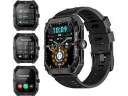 Smartwatch 2.02 Polegadas Rastreador Fitness Prova Dágua IP68 Para iPhone E Android Branco Bestvite