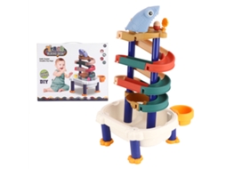 Mali brinquedo de Bloco de Pista Diy Montagem para Crianças Banho com Bola Plástico e Aço