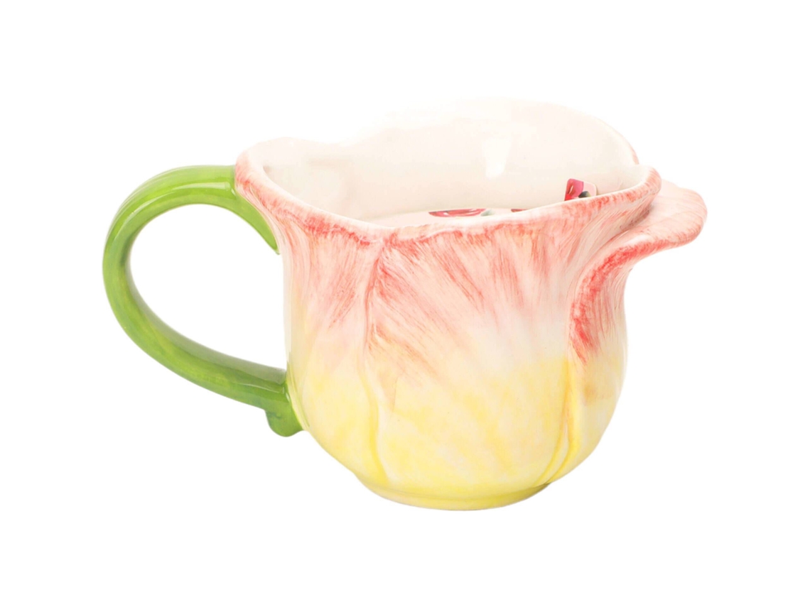 Vela Em Caneca Flor 150g Rosa Kasa