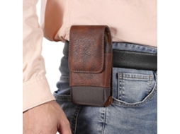 Bolsa De Cintura Em Tecido Oxford Com Textura De Couro Bovino Para Celular De 5,2 Polegadas
