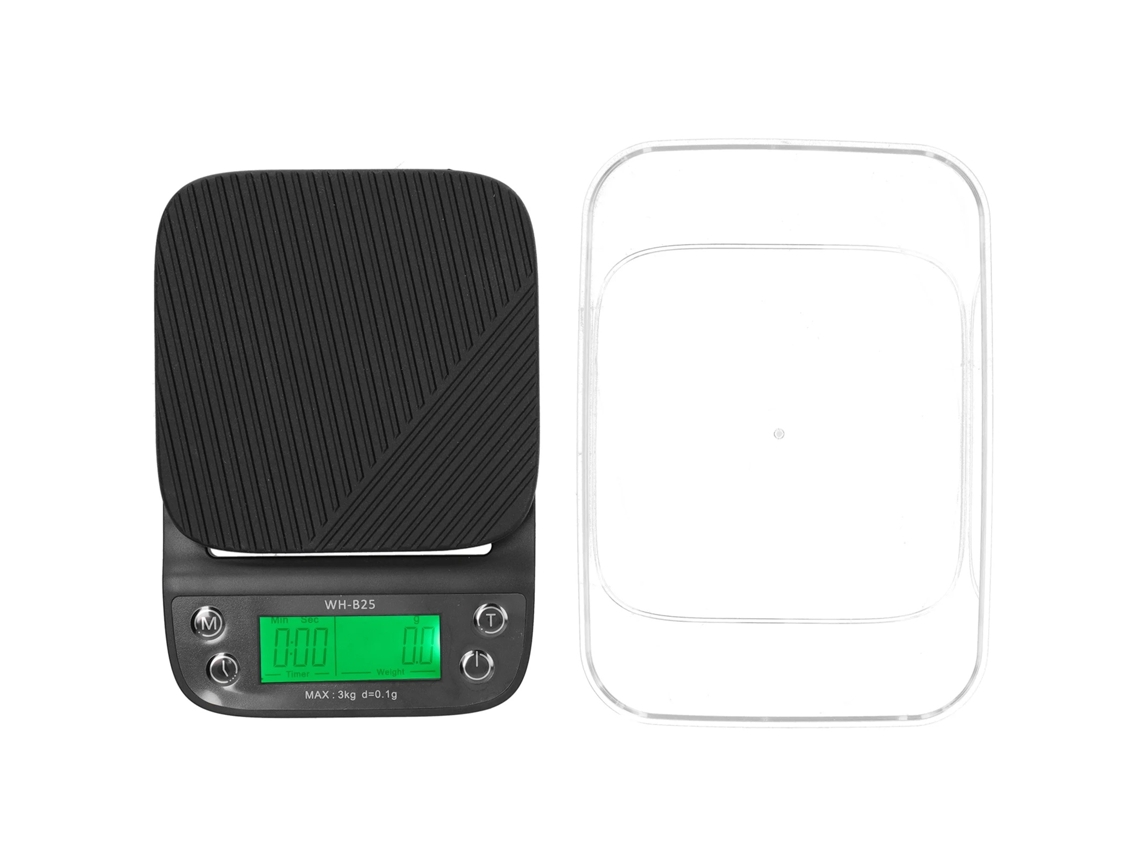 Balança de Cozinha para Café com Temporizador, Ideal para Padarias, Capacidade Máxima de 3 Kg, Visor Led e Eletrônica AQUAFORGE