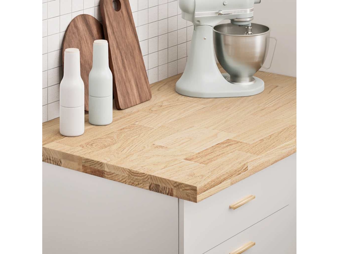 Vidaxl Bancada De Cozinha Retangular 100x63,5x4 Cm Carvalho Maciça