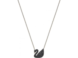 Colar Cisne Preto Iconico Colecao Mulher Cisne Facetado Prata Zircão Ouro Preto