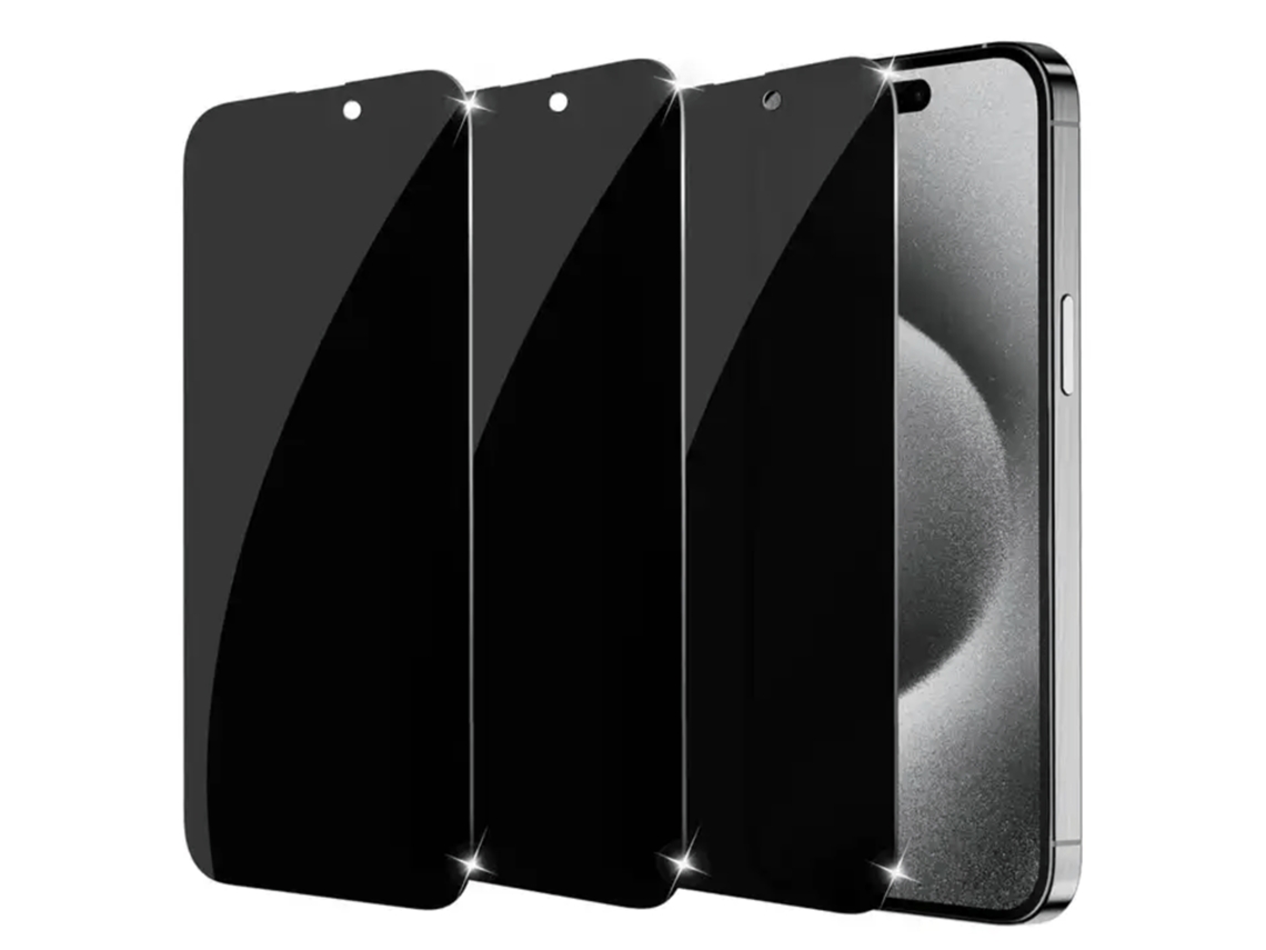 Película Vidro Temperado Kit 3 Unidades Privacidade Compatível Com Iphone Air