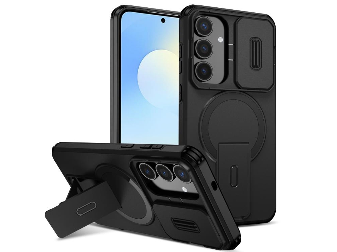 Capa Zruxe Compativel Com Samsung Galaxy S25 Fe 5g (suporte Magsafe - Protecao Deslizante - Preta)