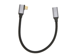 2026zentro-cabo Usb C Para Usb C 3.1 Gen 2 Ângulo 90 Graus 100w 4k 60hz 10gbps 0.25m