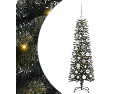 Árvore De Natal Artificial Pré Iluminada Vidaxl Verde Pvc (40,5 X 40,5 X 120 Cm)