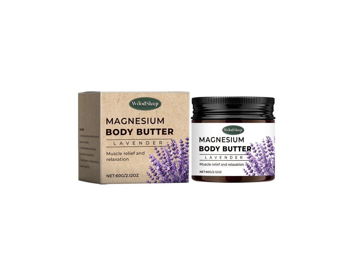 Creme Corporal Calmante Com Óleo De Magnésio E Lavanda