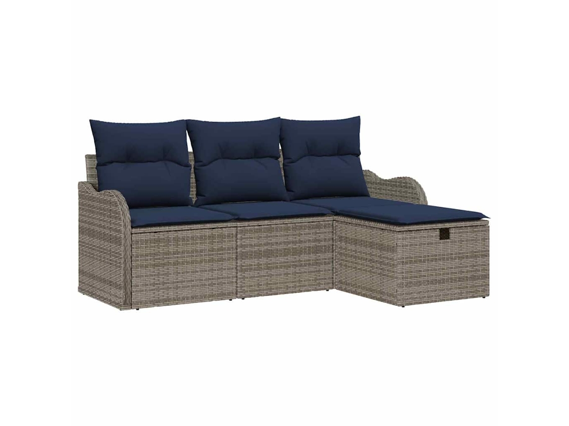 Maison Exclusive - Conjunto De Sofá De Jardim 4 Unid. 3-número De Lugares