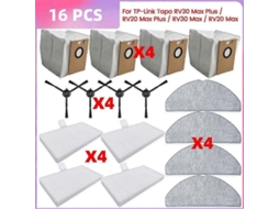 For Rv30 / Rv20 / Rv30 Max / Rv20 Max Parts Dust Bag Hepa Filter Side Brush Mop Cloth_glo