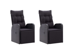 Maison Exclusive - 5 Pcs Conjunto De Jantar Para Jardim Preto