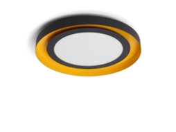 Plafón De Teto Led 30 W Em Aço Bombalot Ø 500 Mm Preto Mate