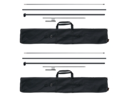 Kit de Mastro de Bandeira de Penas VEVOR 2 Pacotes de Mastro de Bandeira Swooper de 12 7 Pés com Estacas Terrestres