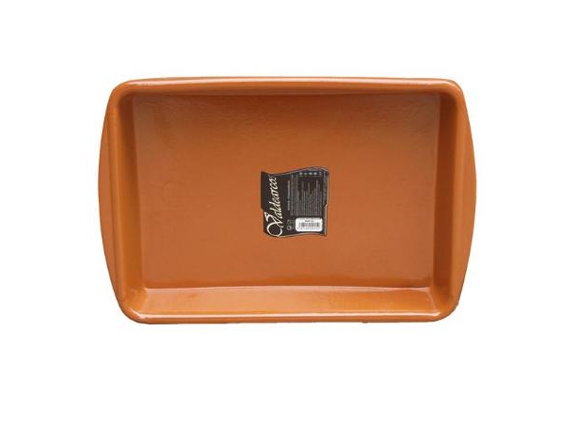 Fuente rectangular barro alas 38x26 cm