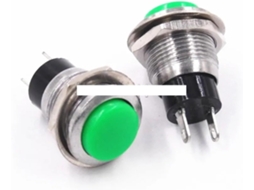 Chaves de reset de 100 rodadas Ds 318-verde 12mm, sem trava, Campainha, 3a, 125v CA
