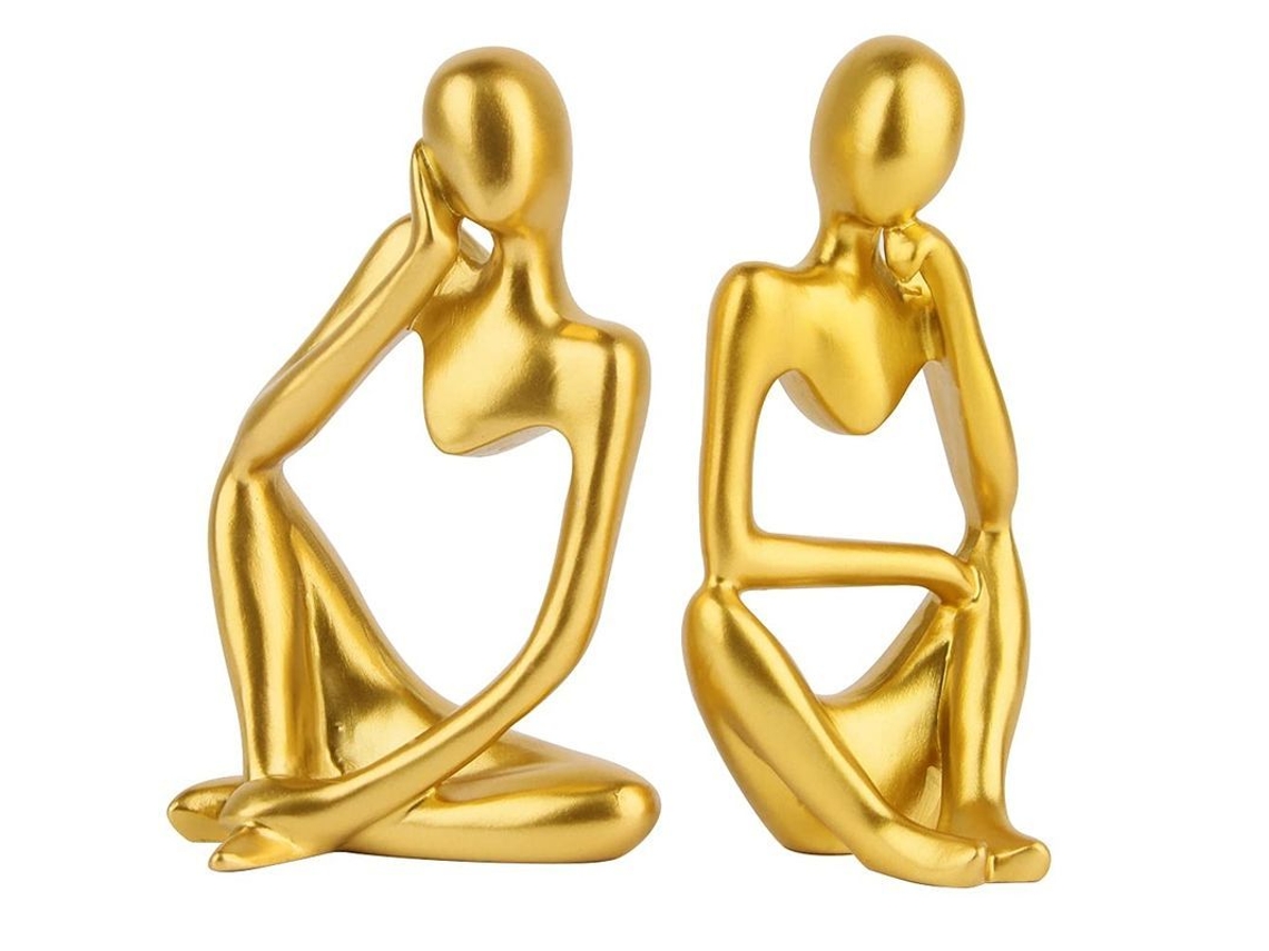 Estátuas de resina Nova Line do pensador, 2 peças, escultura moderna | S/MARCA