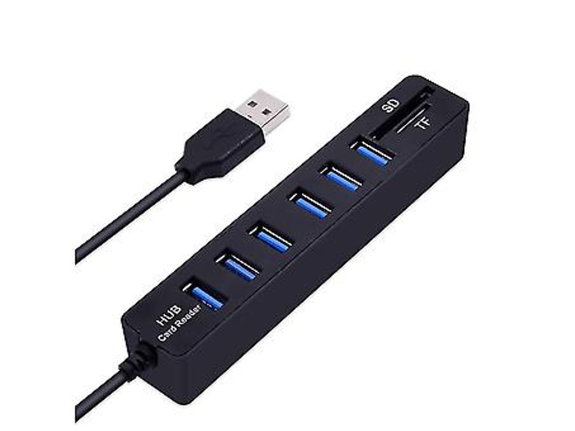 Hub Usb 6 Portas Expansor Adaptador Usb 2.0 Hub Usb Divisor 2.0 Hub Usb Hub Sd/tf Fo Brilvibera