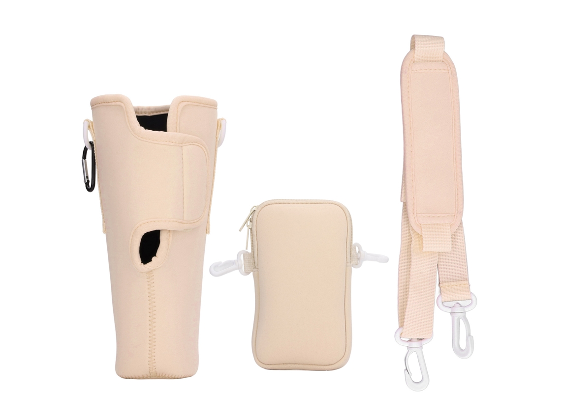 Protetor de Garrafa de Água em Neoprene com Bolsa e Cinto Ajustável | S/MARCA