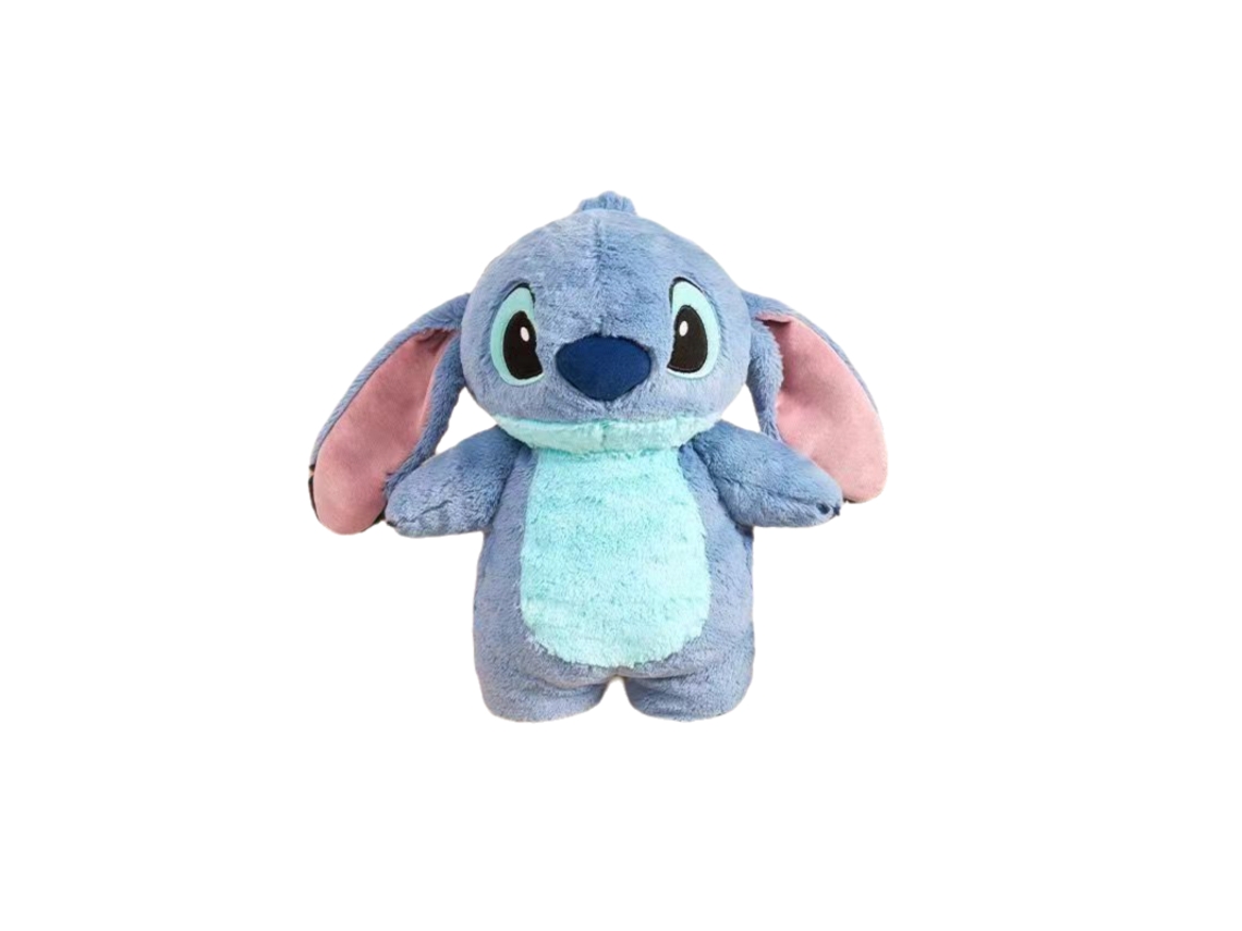 Bolsa De Água Quente Em Pelúcia Azul Para Aquecimento Das Mãos E Alívio Da Dor