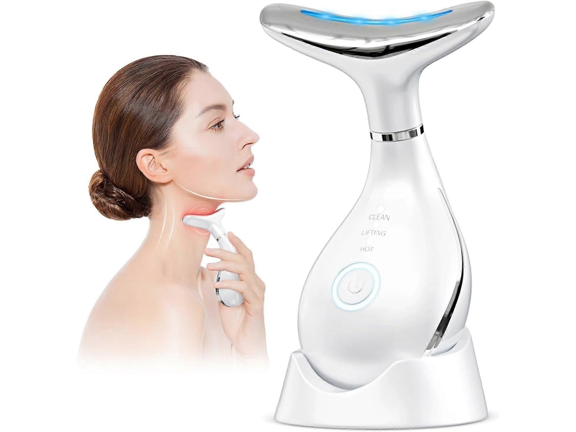 Aparelho de Led com 3 Modos para Firmar e Levantar o Rosto, Massageador Facial Beleza Efeito Lifting a 42°c: Mass Ageador Elétrico P GOKOCO