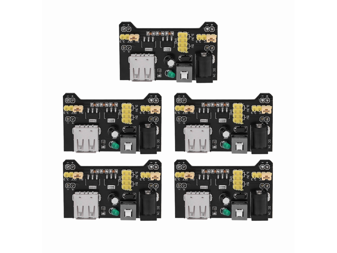 5pcs Módulo de Alimentação 5v/3.3v para Breadboard com Porta Usb