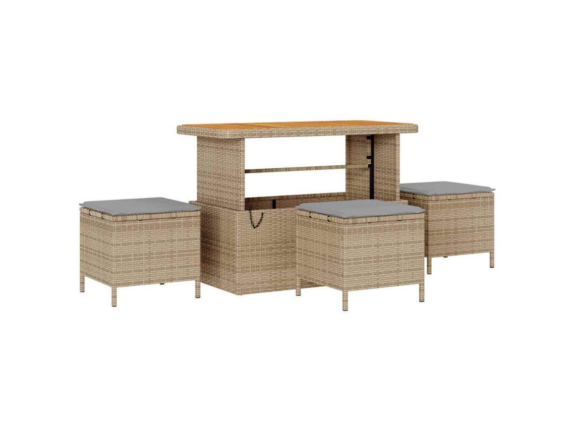Maison Exclusive - Conjunto De Sofá De Jardim 10 Pcs Bege E Cinza Claro