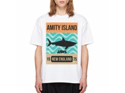 Rockinstone Jaws Movie Waves White Adult Shirt Size:xxxl