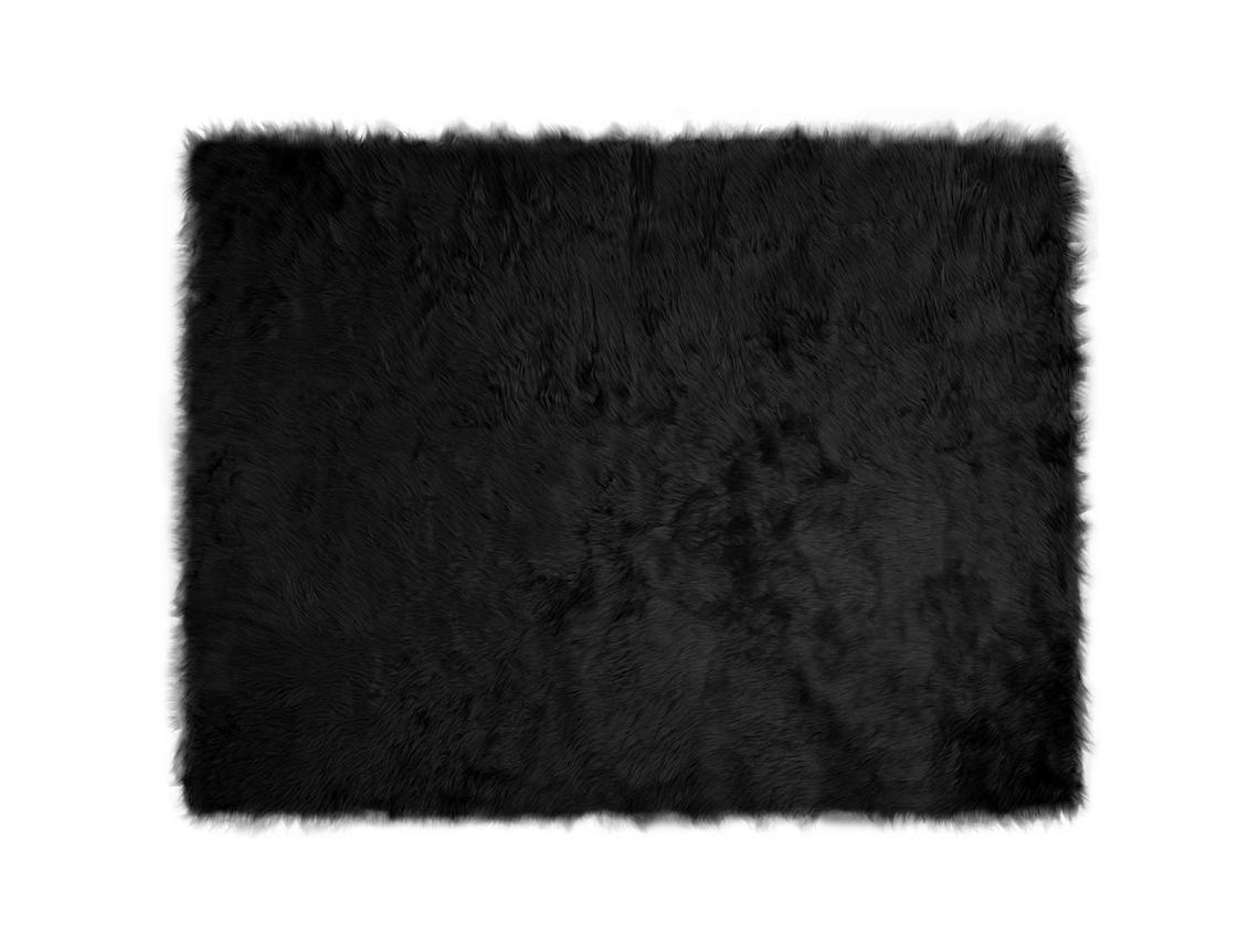 Conjunto 1 Tapete Vidaxl Preto Poliéster (240 X 340 Cm)