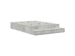 Conjunto 1 Estrado De Cama Com Arrumação Vidaxl Cinzento Madeira De Pinho Maciça (150 Cm)