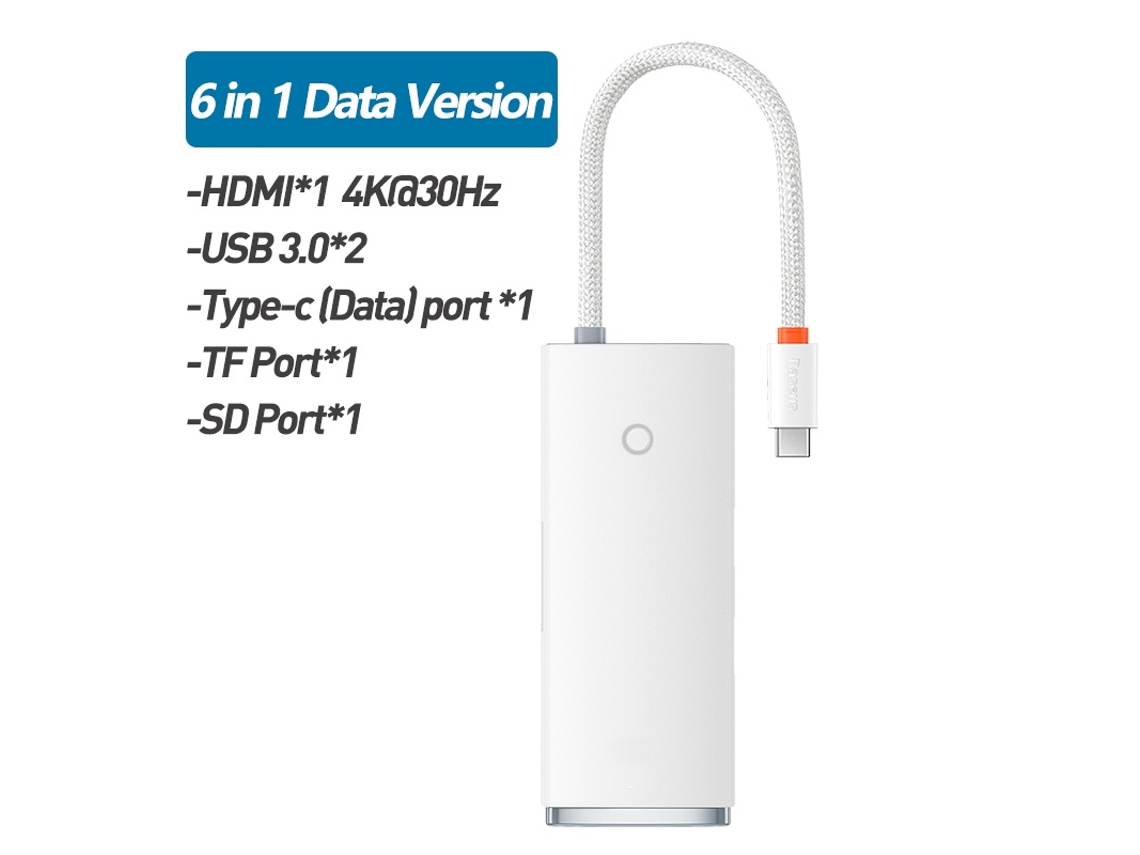 Yizhood Usb Tipo C Docking Station Para 4k Usb 3.0 Suporte Hdmi 6 Em 1 Tipo C Hub Para Macbook Pro Air Usb C Splitter Branco